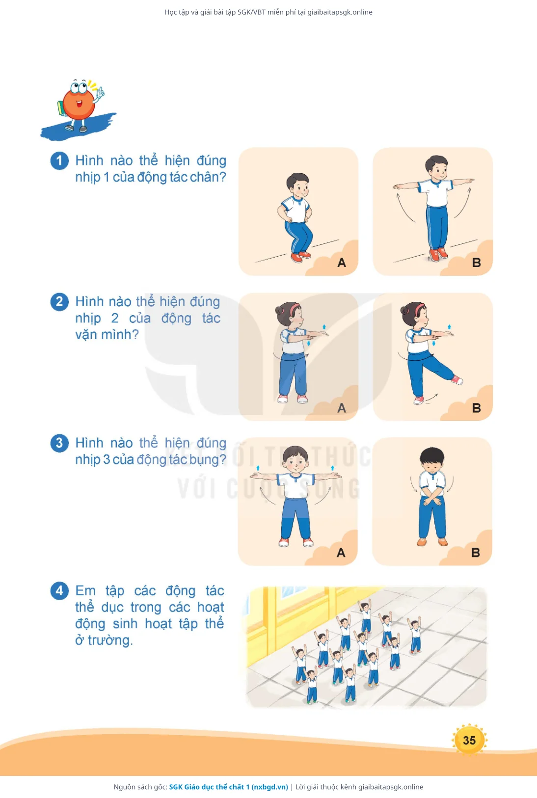 Trang 36 sách giáo khoa SGK Giáo dục thể chất 1 thu nhỏ