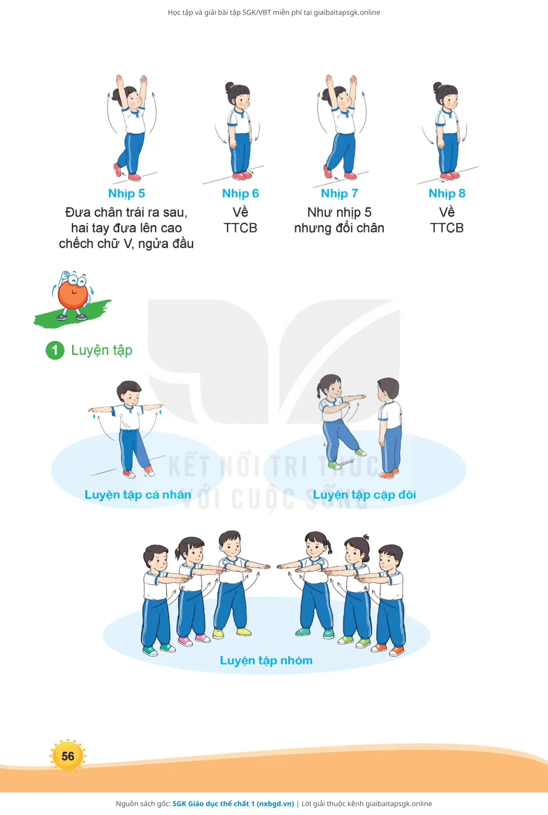 Trang 57 sách giáo khoa SGK Giáo dục thể chất 1 thu nhỏ