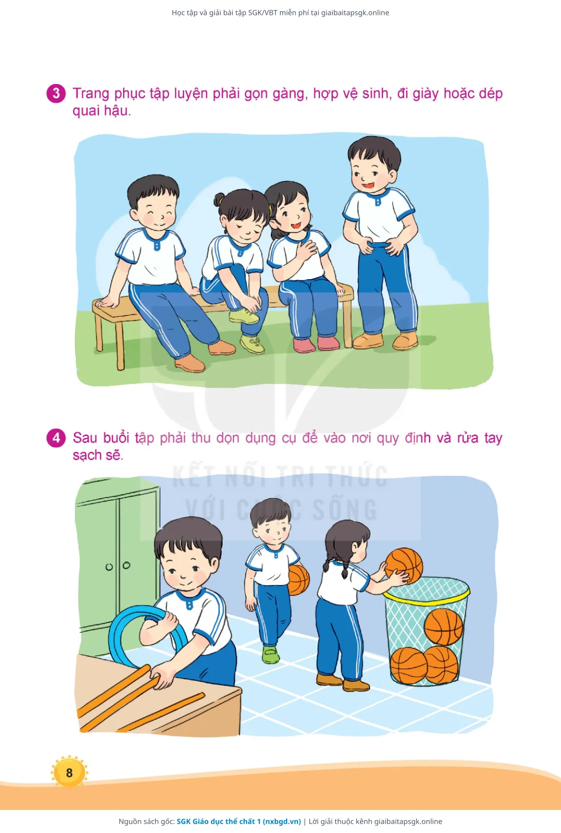 Trang 9 sách giáo khoa SGK Giáo dục thể chất 1 thu nhỏ