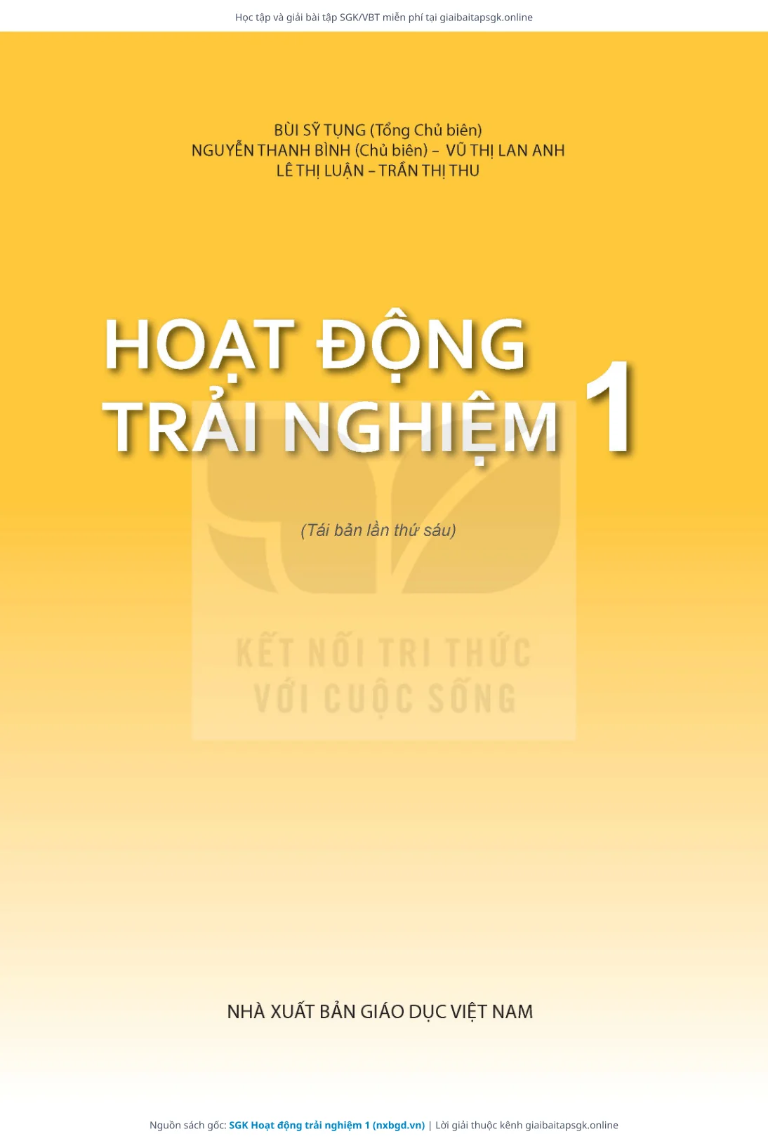 Trang 2 sách giáo khoa SGK Hoạt động trải nghiệm 1 thu nhỏ