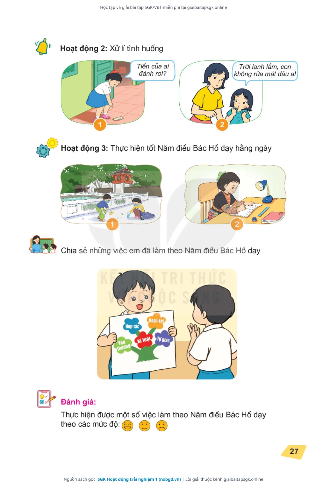 Trang 28 sách giáo khoa SGK Hoạt động trải nghiệm 1 thu nhỏ