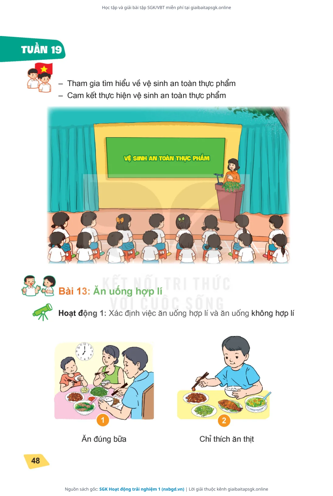 Trang 48 sách giáo khoa SGK Hoạt động trải nghiệm 1 bản chuẩn