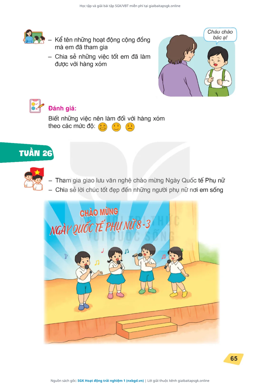 Trang 65 sách giáo khoa SGK Hoạt động trải nghiệm 1 thu nhỏ