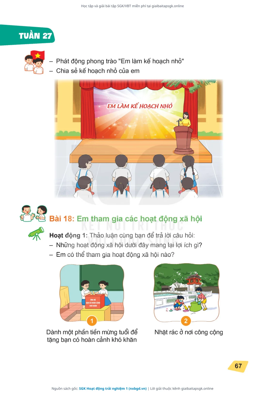 Trang 68 sách giáo khoa SGK Hoạt động trải nghiệm 1 thu nhỏ