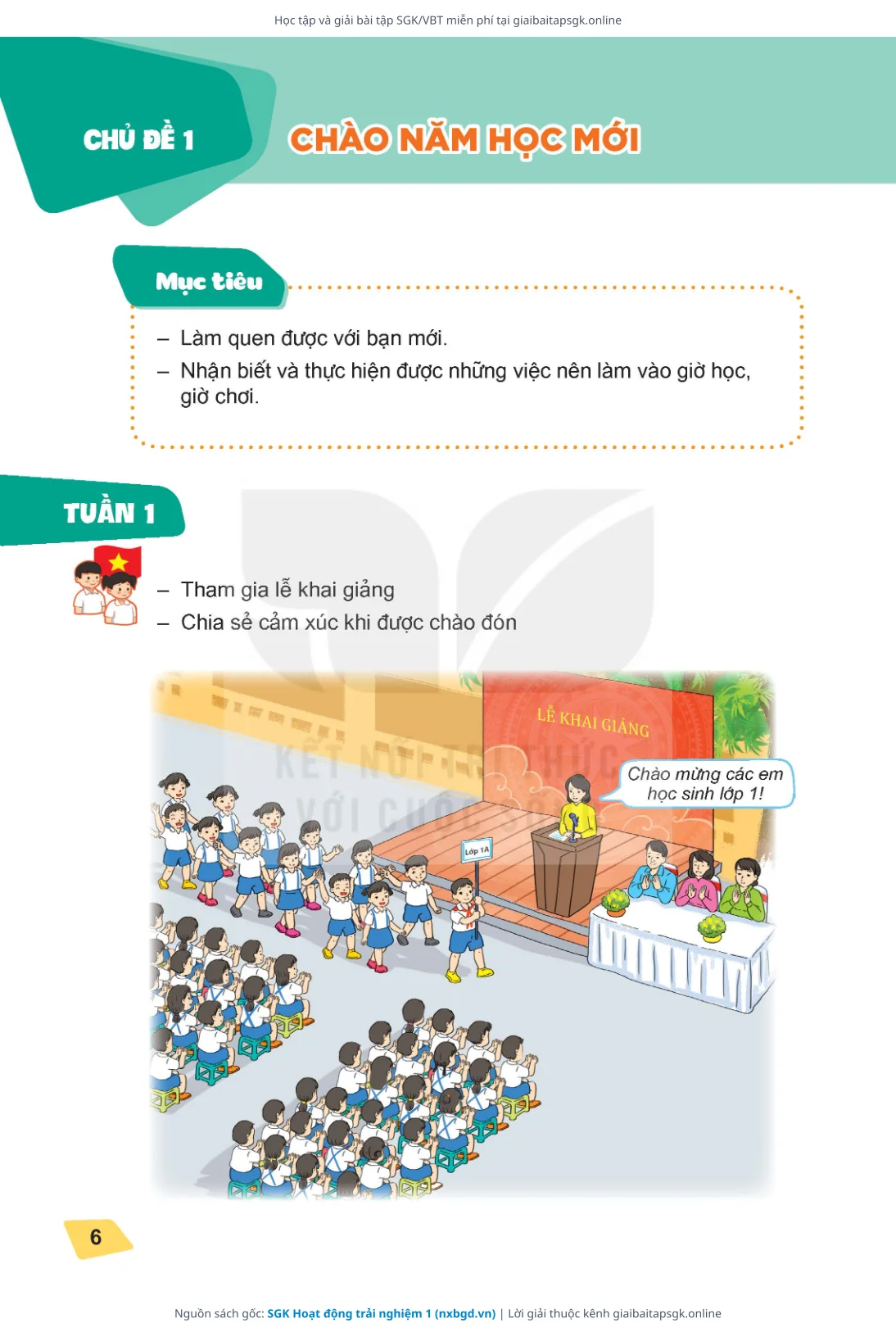 Trang 7 sách giáo khoa SGK Hoạt động trải nghiệm 1 thu nhỏ