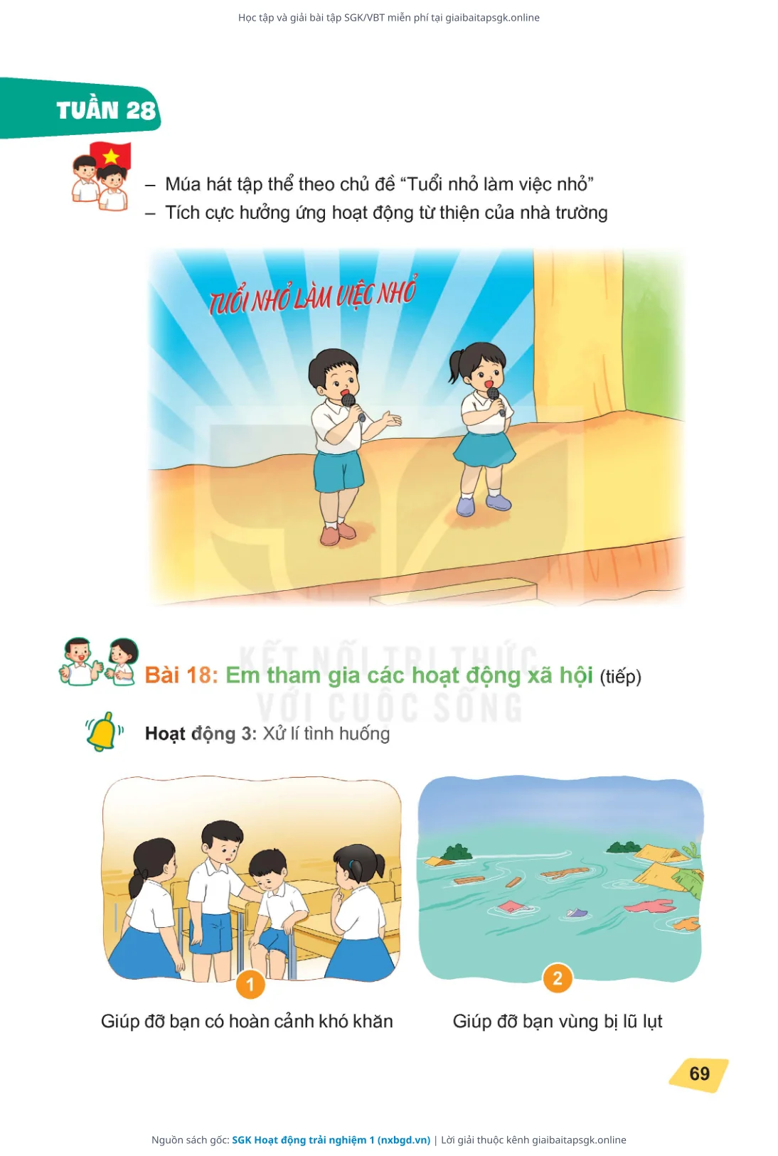 Trang 70 sách giáo khoa SGK Hoạt động trải nghiệm 1 thu nhỏ
