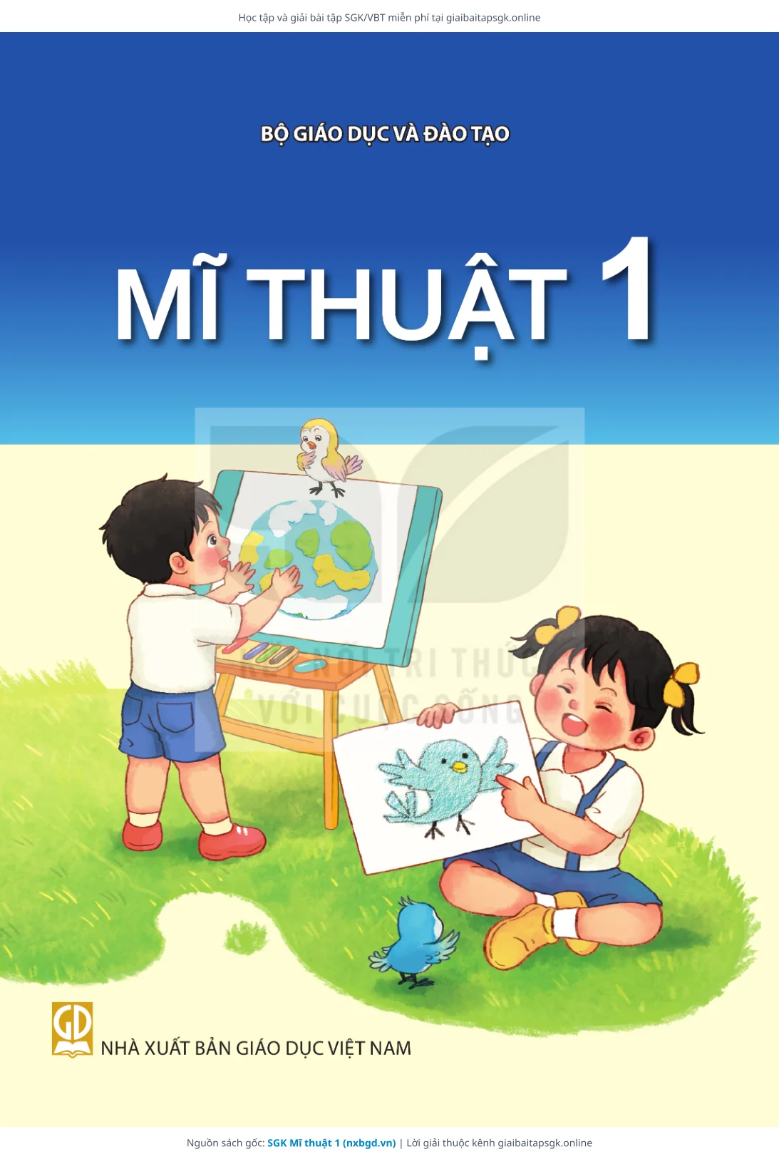 Trang 1 sách giáo khoa SGK Mĩ thuật 1 bản chuẩn