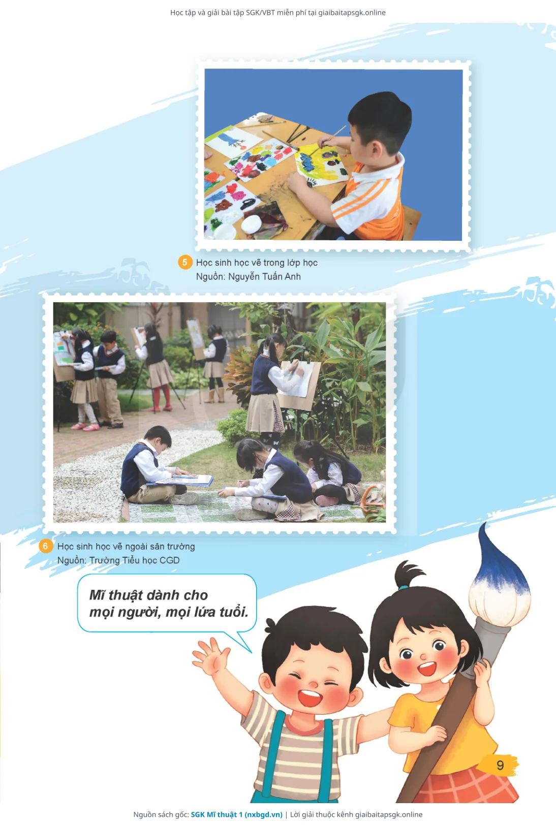 Trang 10 sách giáo khoa SGK Mĩ thuật 1 thu nhỏ