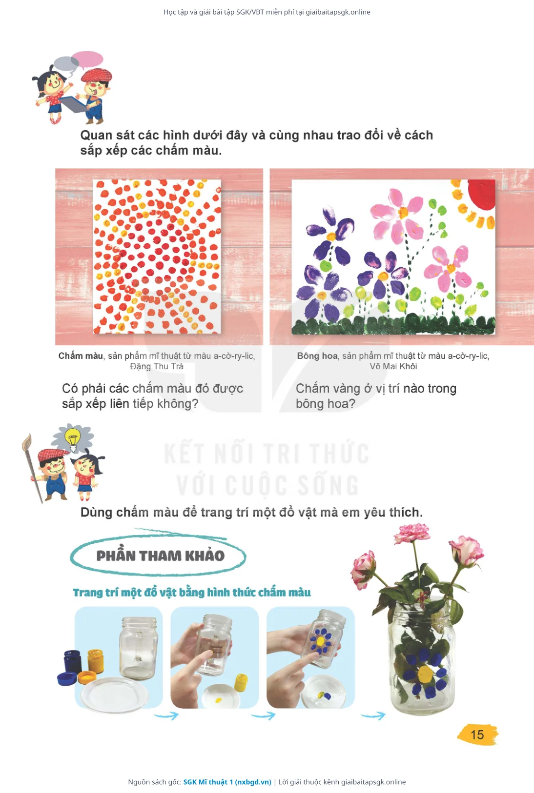 Trang 15 sách giáo khoa SGK Mĩ thuật 1 thu nhỏ