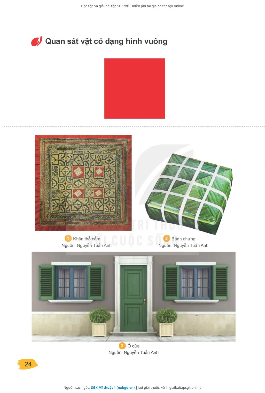 Trang 24 sách giáo khoa SGK Mĩ thuật 1 thu nhỏ