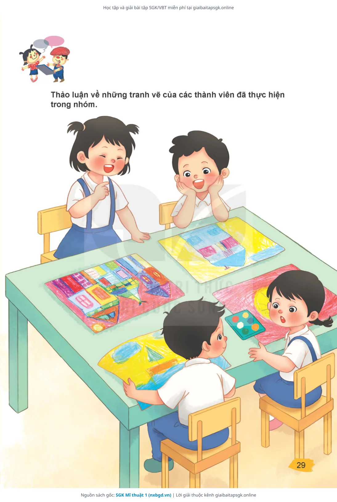 Trang 29 sách giáo khoa SGK Mĩ thuật 1 thu nhỏ
