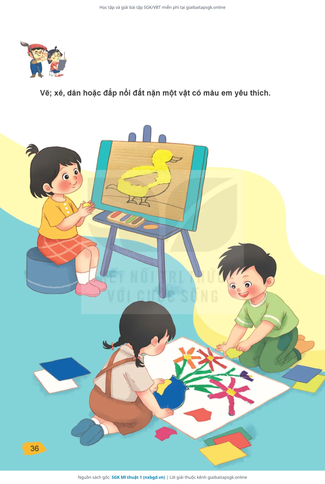 Trang 36 sách giáo khoa SGK Mĩ thuật 1 thu nhỏ
