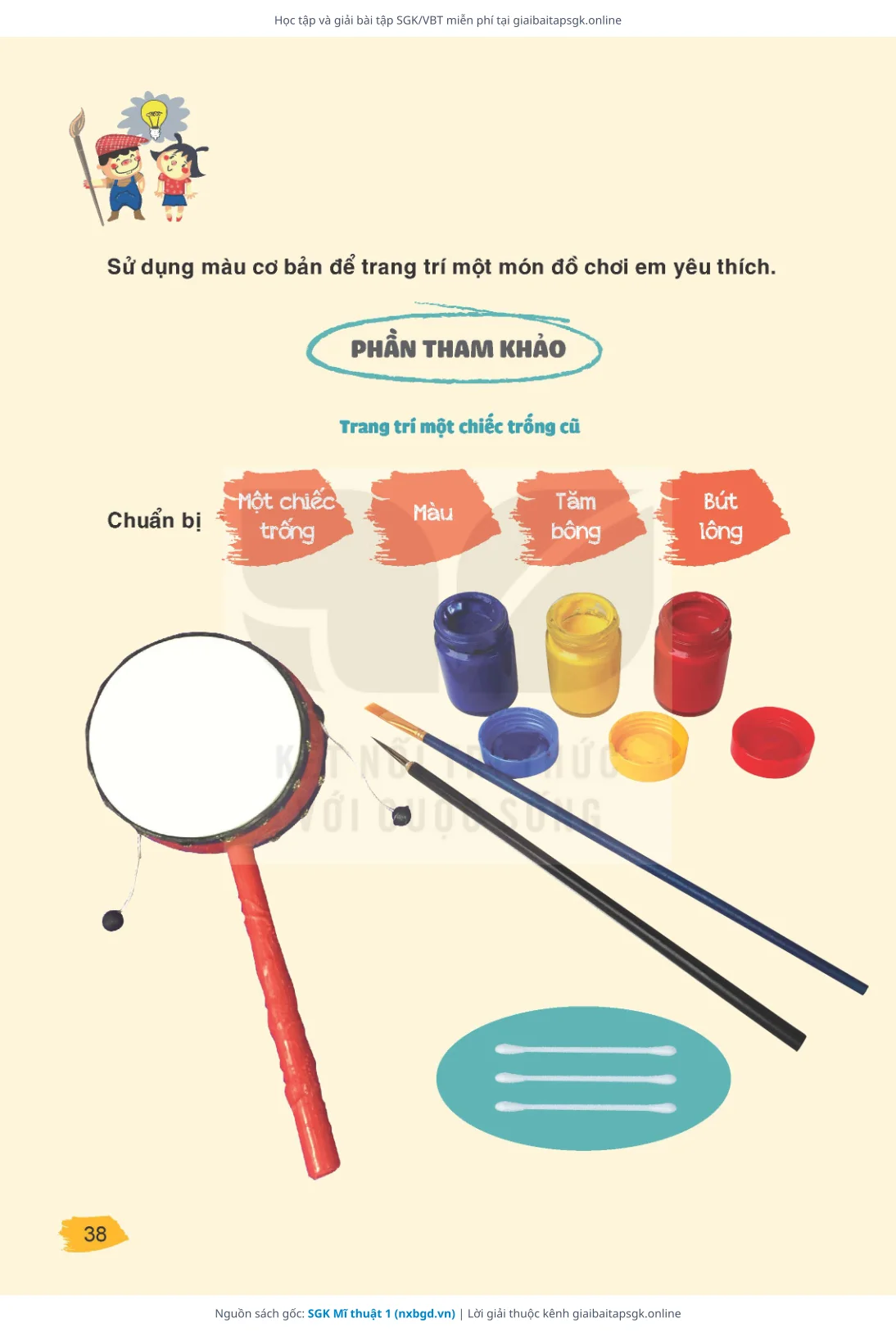 Trang 38 sách giáo khoa SGK Mĩ thuật 1 thu nhỏ