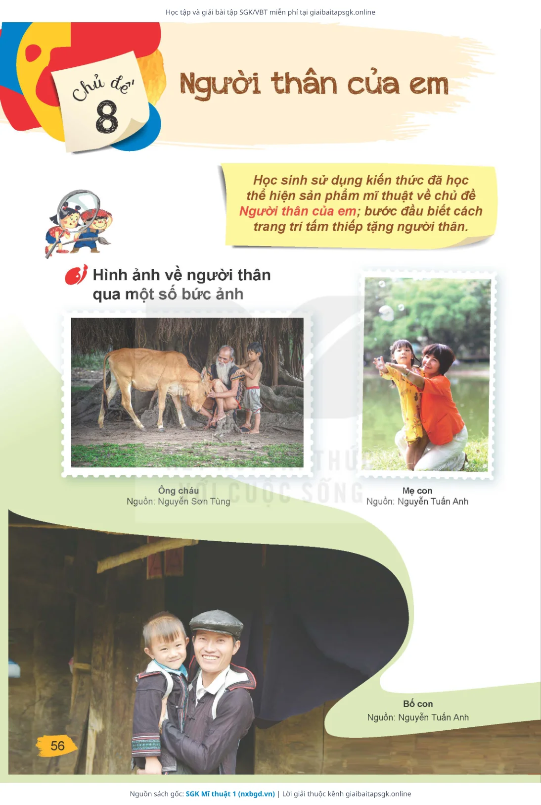 Trang 57 sách giáo khoa SGK Mĩ thuật 1 thu nhỏ