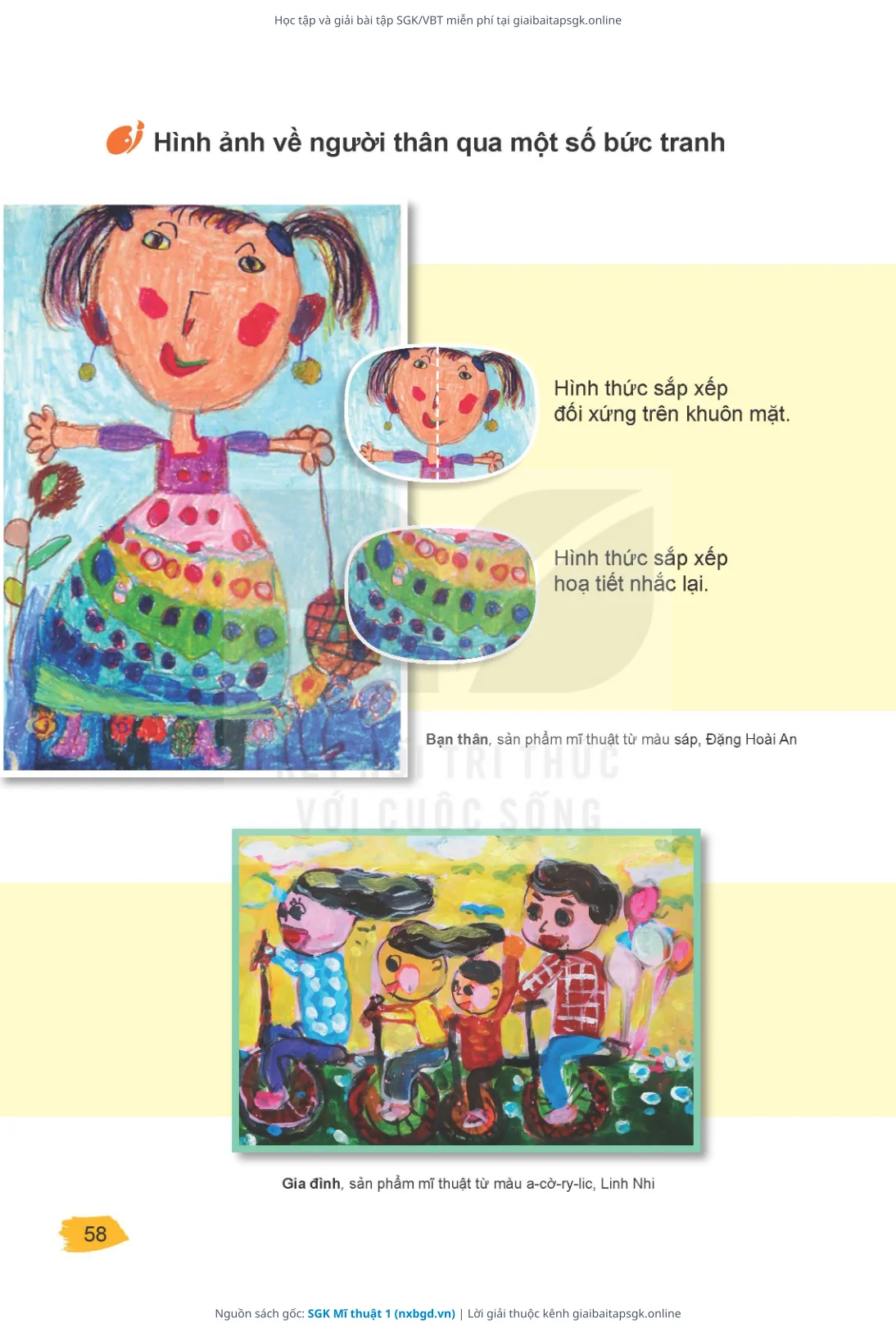 Trang 59 sách giáo khoa SGK Mĩ thuật 1 thu nhỏ
