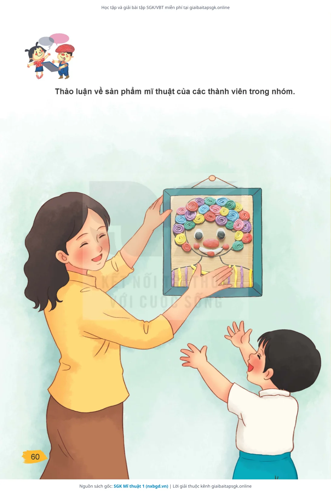 Trang 61 sách giáo khoa SGK Mĩ thuật 1 thu nhỏ