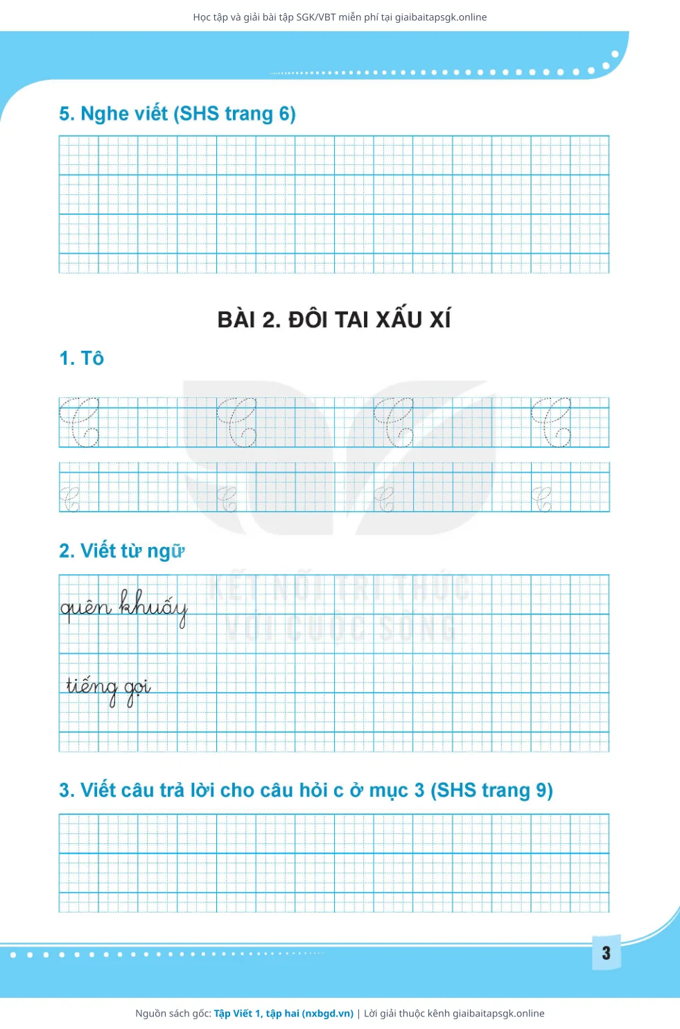 Trang 4 sách giáo khoa Tập Viết 1, tập hai thu nhỏ