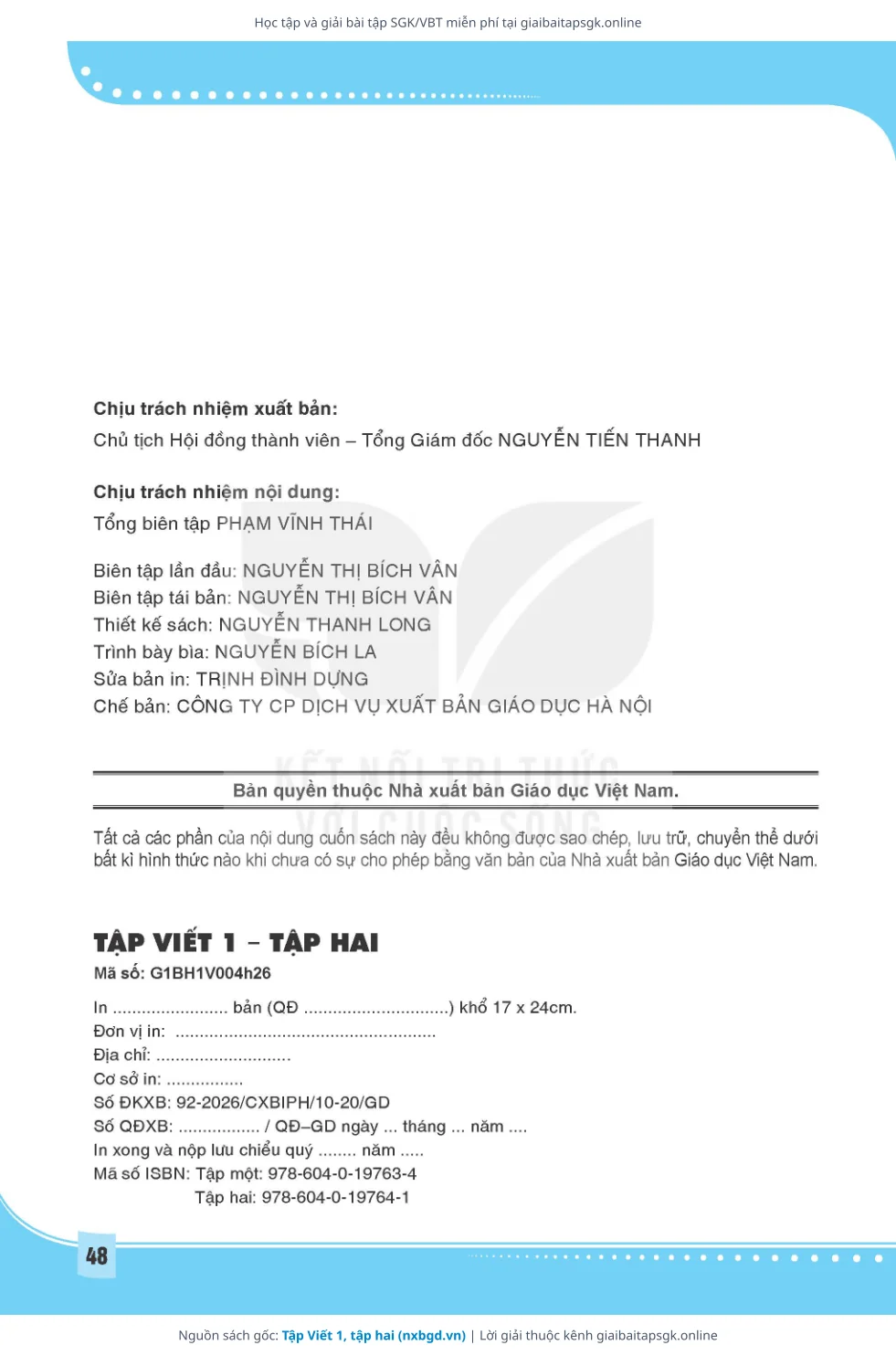 Trang 5 sách giáo khoa Tập Viết 1, tập hai thu nhỏ