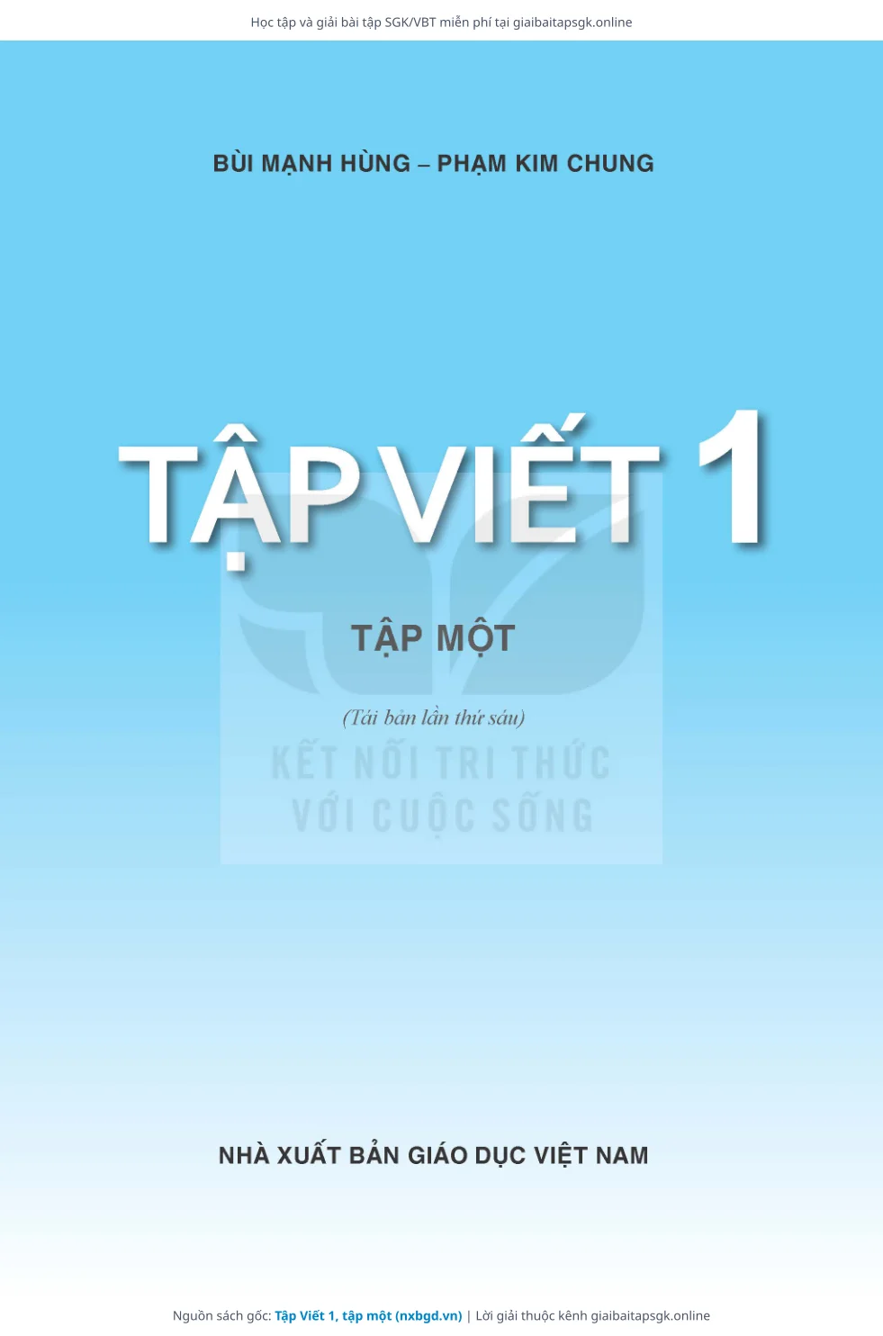 Trang 2 sách giáo khoa Tập Viết 1, tập một thu nhỏ
