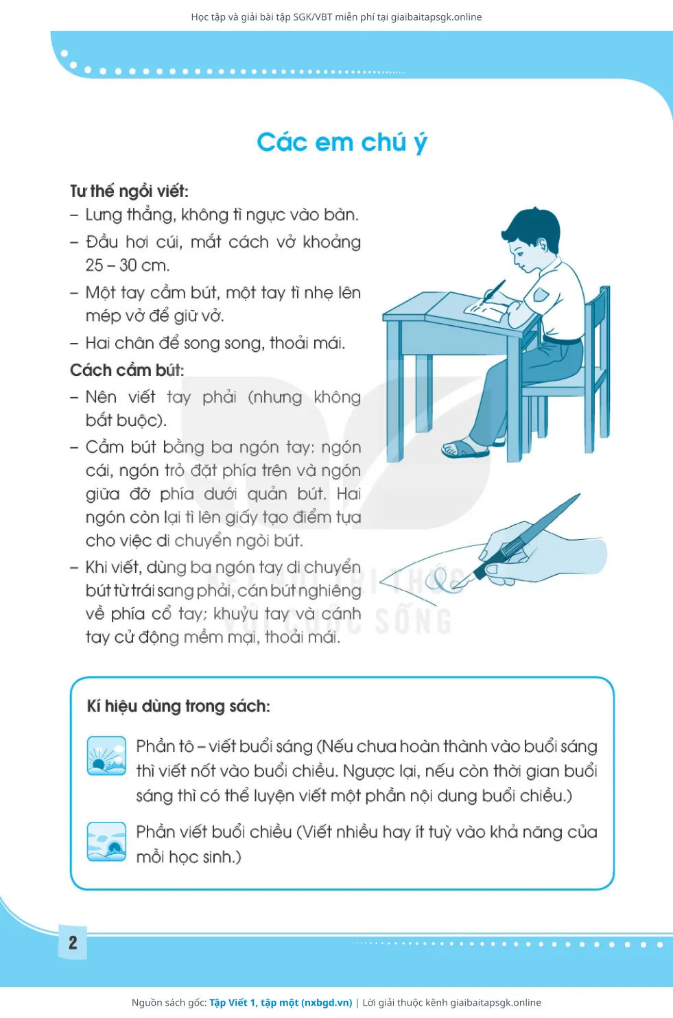 Trang 3 sách giáo khoa Tập Viết 1, tập một thu nhỏ