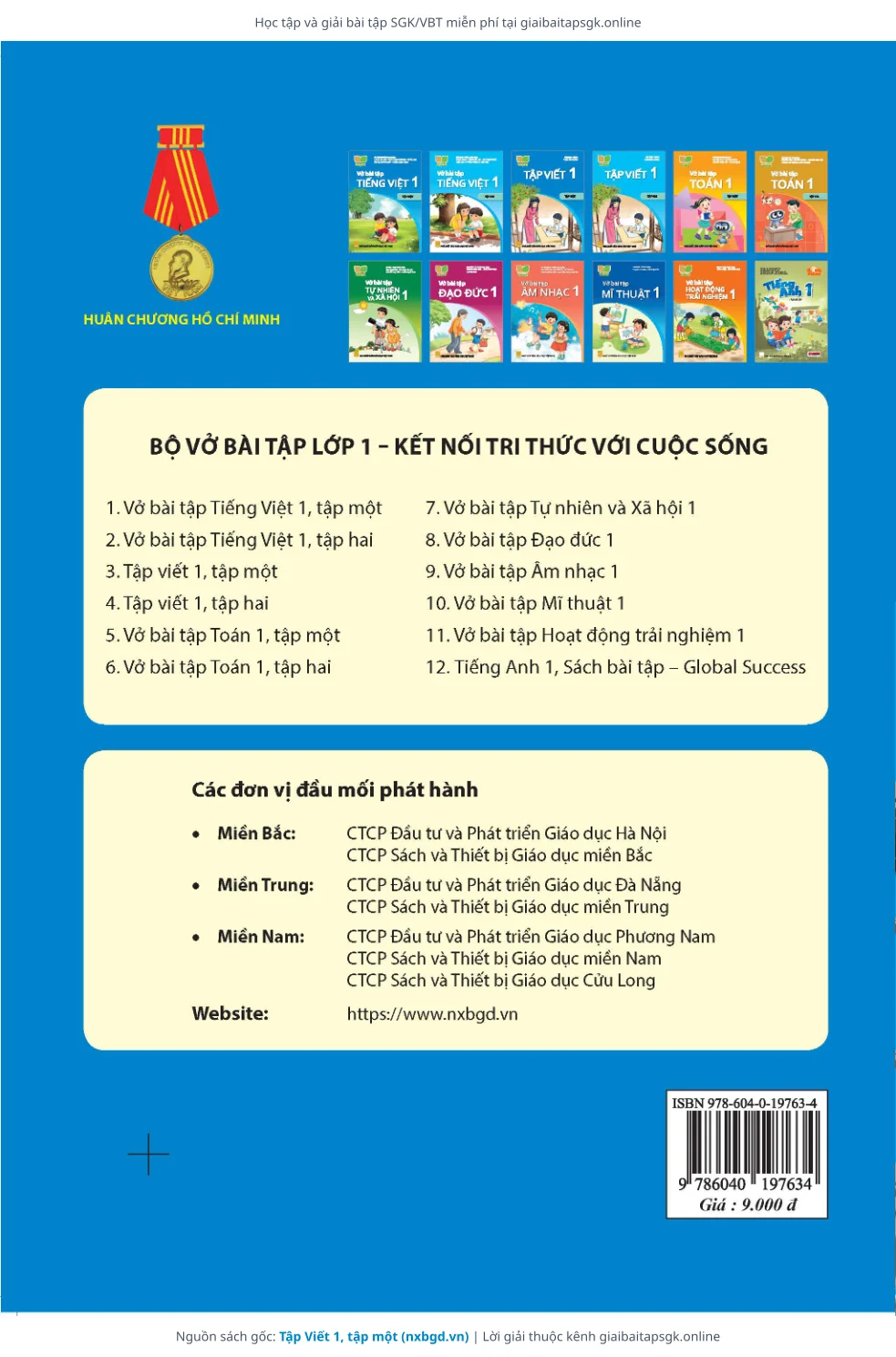 Trang 9 sách giáo khoa Tập Viết 1, tập một thu nhỏ