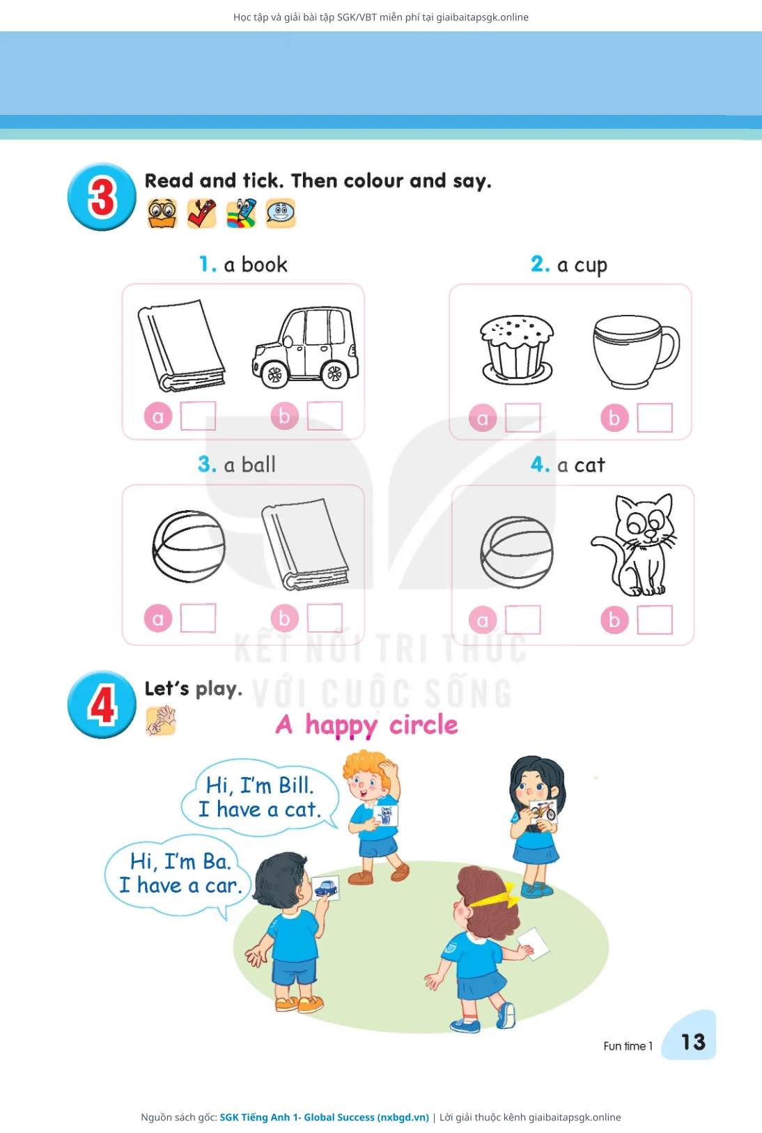 Trang 13 sách giáo khoa SGK Tiếng Anh 1- Global Success thu nhỏ