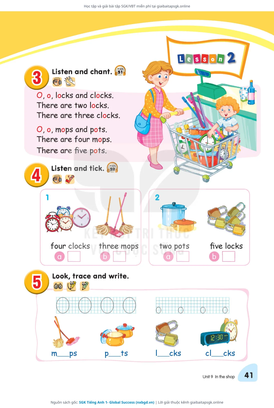 Trang 41 sách giáo khoa SGK Tiếng Anh 1- Global Success thu nhỏ