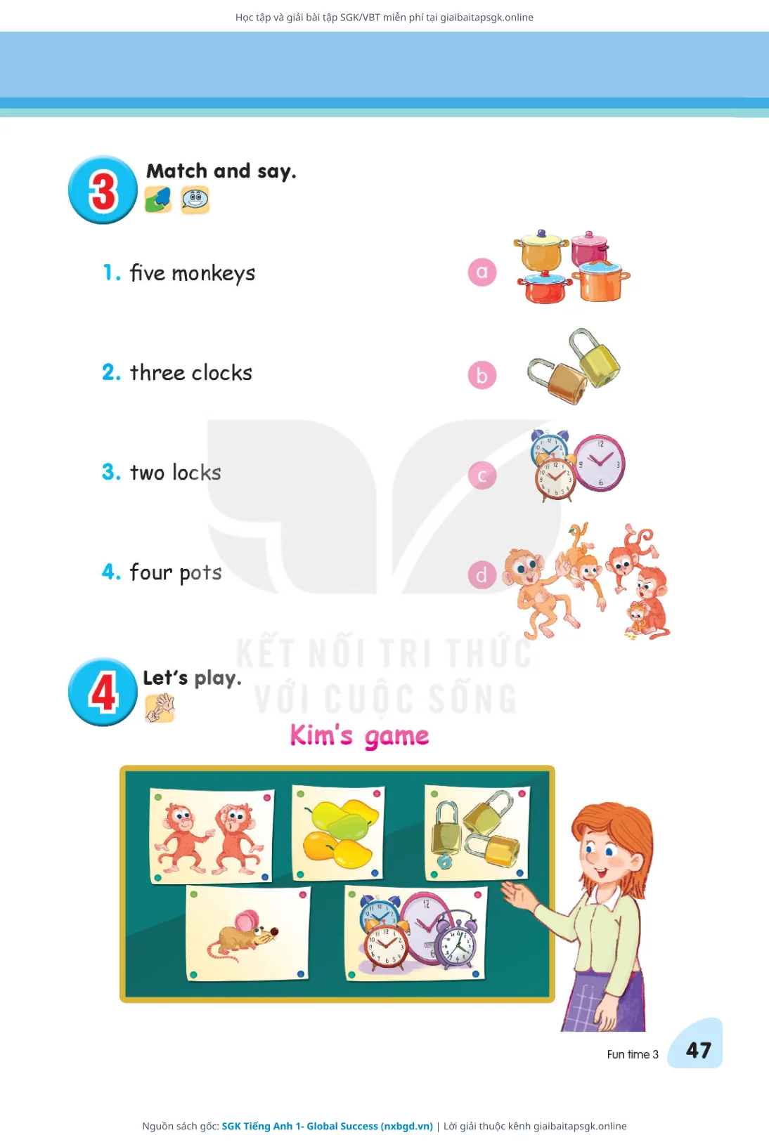 Trang 47 sách giáo khoa SGK Tiếng Anh 1- Global Success thu nhỏ