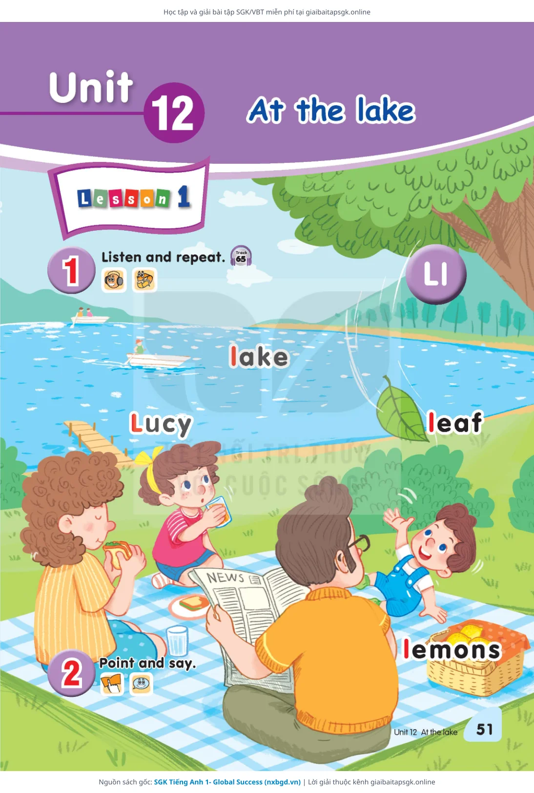 Trang 51 sách giáo khoa SGK Tiếng Anh 1- Global Success bản chuẩn