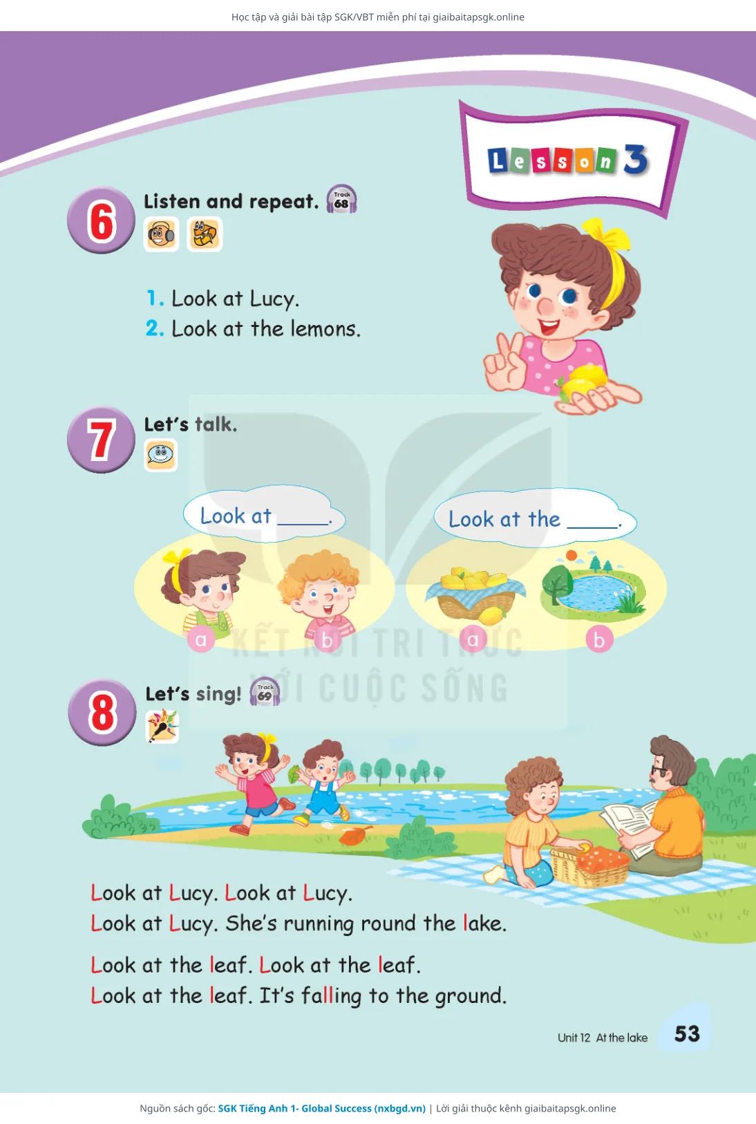 Trang 53 sách giáo khoa SGK Tiếng Anh 1- Global Success thu nhỏ