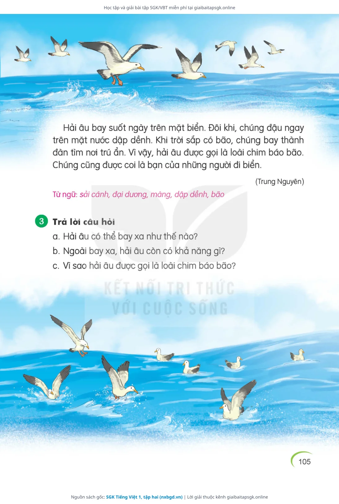 Trang 105 sách giáo khoa SGK Tiếng Việt 1, tập hai thu nhỏ
