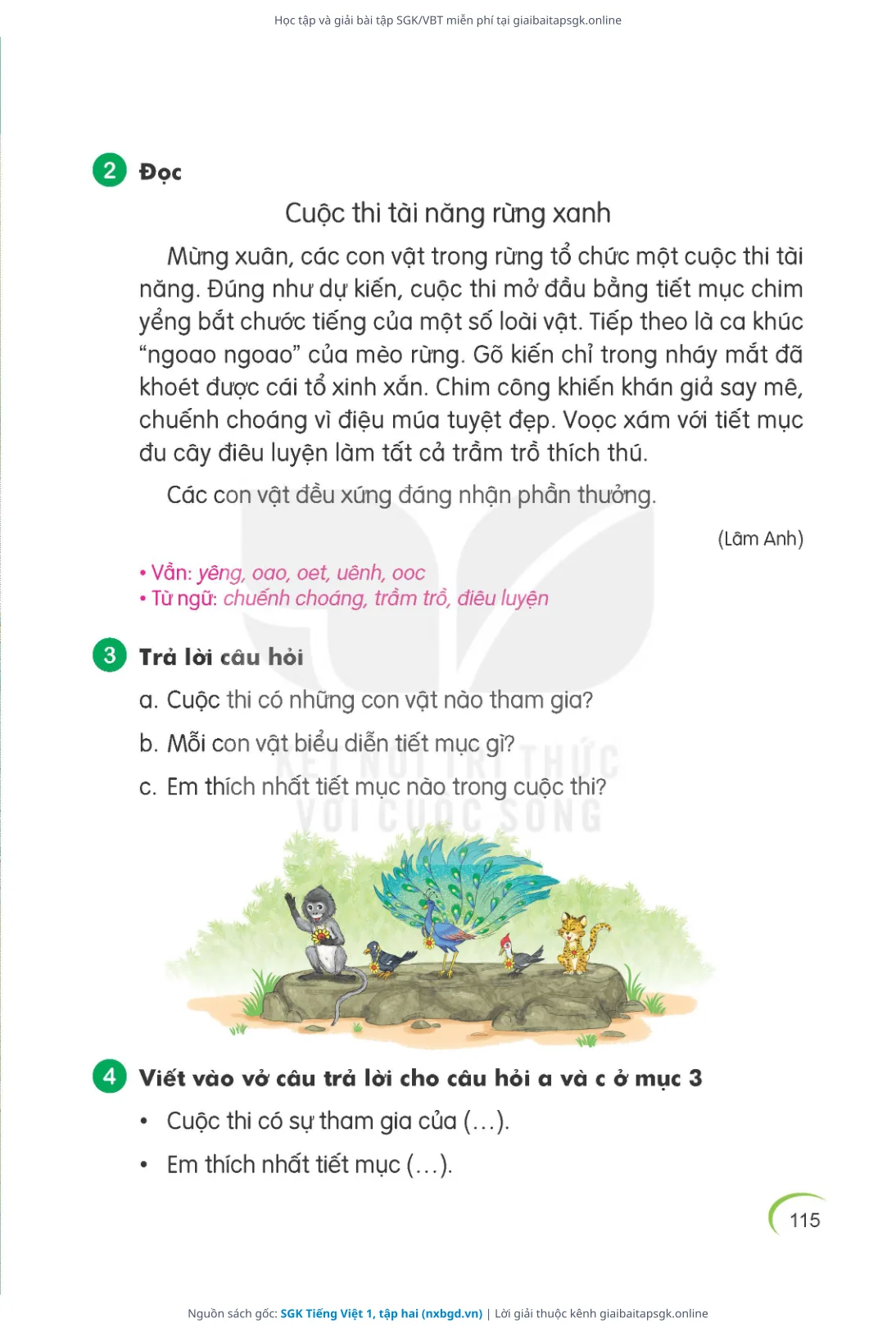Trang 116 sách giáo khoa SGK Tiếng Việt 1, tập hai thu nhỏ
