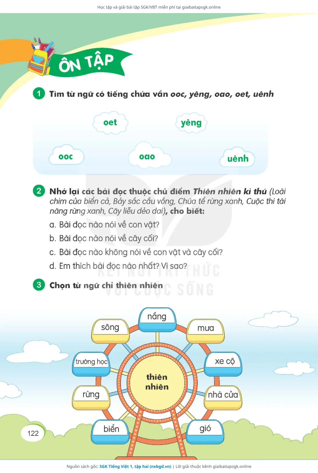 Trang 123 sách giáo khoa SGK Tiếng Việt 1, tập hai thu nhỏ