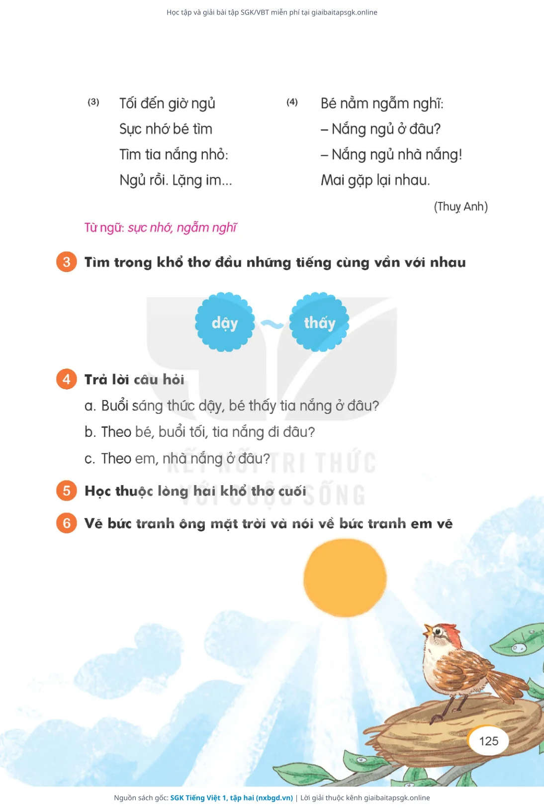 Trang 125 sách giáo khoa SGK Tiếng Việt 1, tập hai thu nhỏ