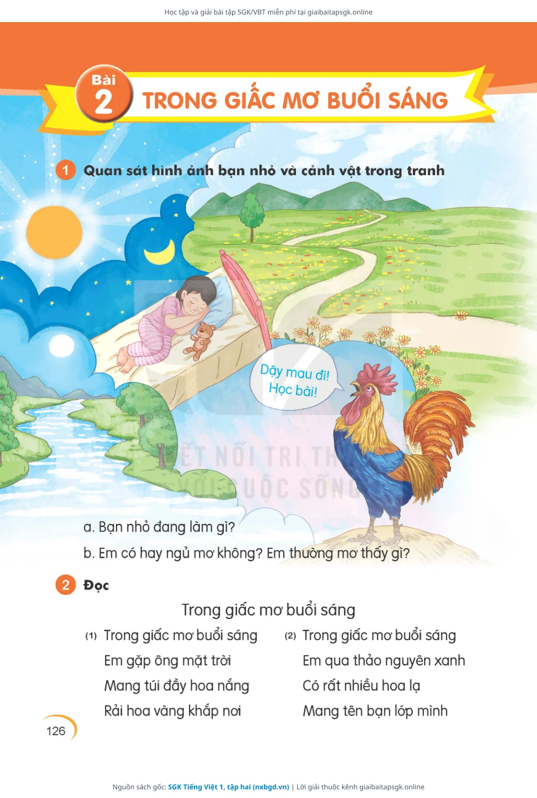 Trang 126 sách giáo khoa SGK Tiếng Việt 1, tập hai bản chuẩn