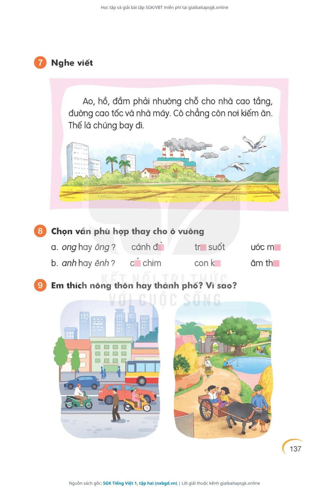 Trang 138 sách giáo khoa SGK Tiếng Việt 1, tập hai thu nhỏ