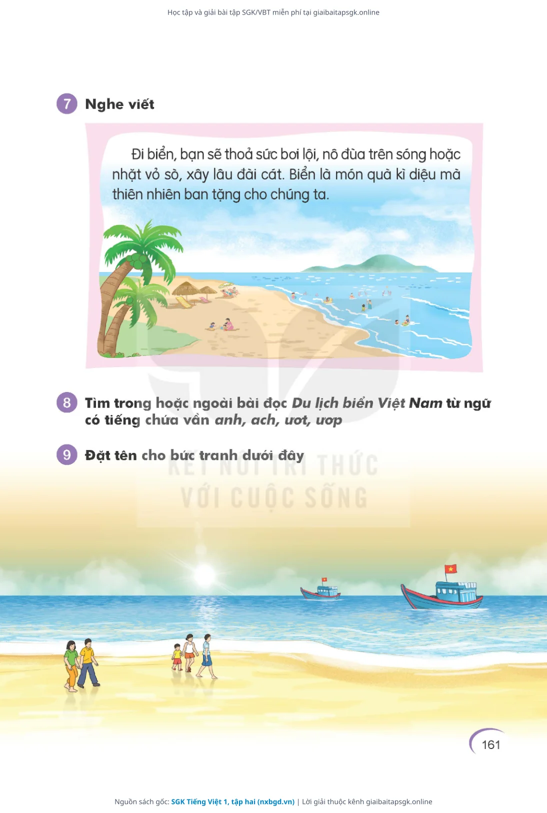 Trang 161 sách giáo khoa SGK Tiếng Việt 1, tập hai thu nhỏ