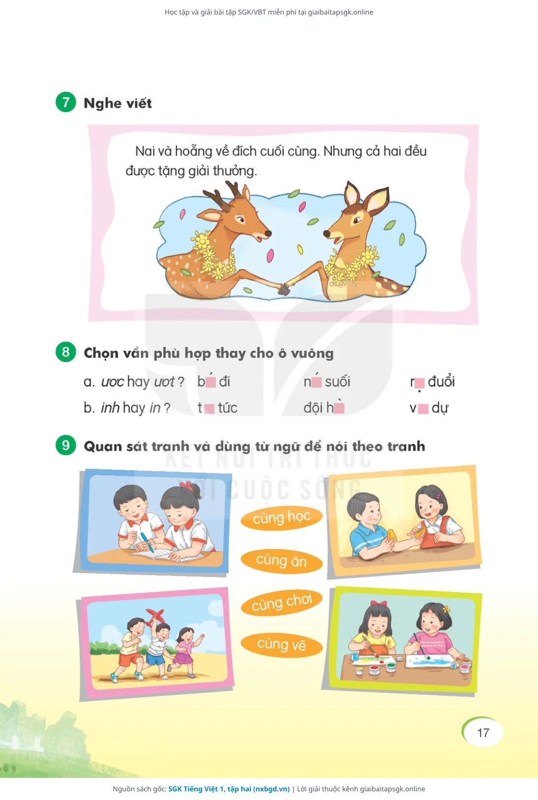 Trang 18 sách giáo khoa SGK Tiếng Việt 1, tập hai thu nhỏ
