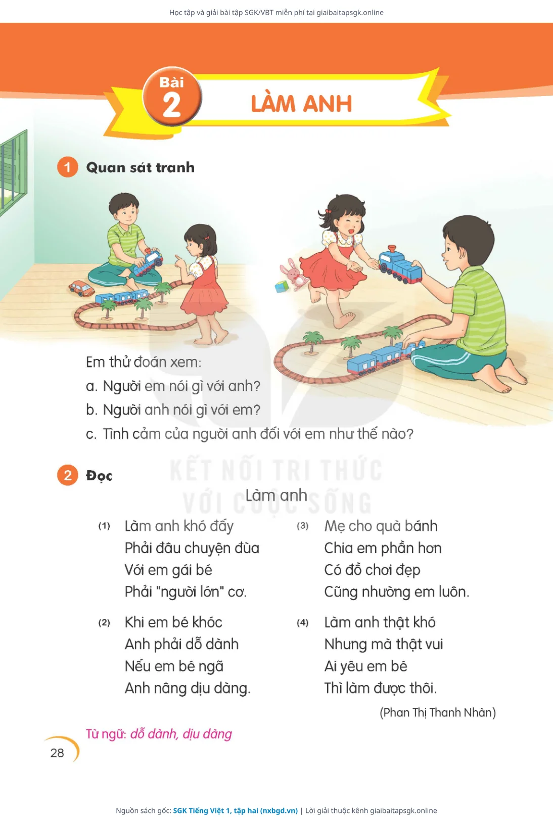 Trang 28 sách giáo khoa SGK Tiếng Việt 1, tập hai bản chuẩn