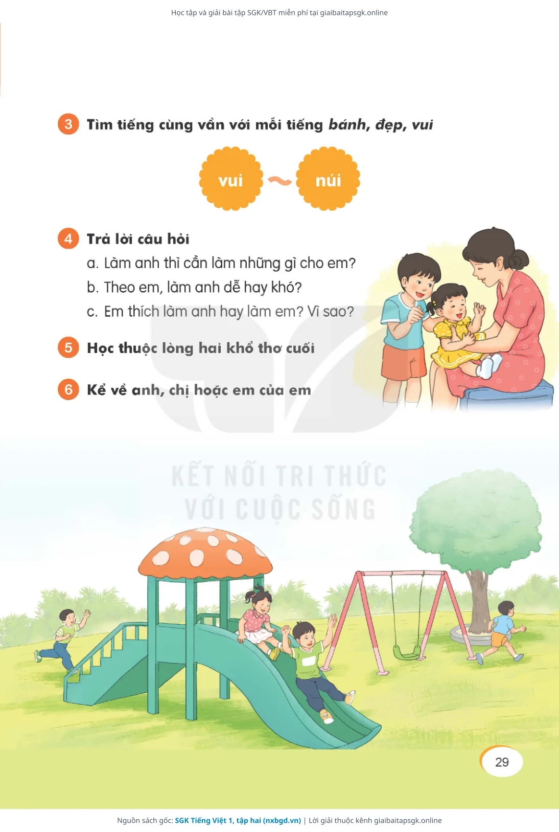 Trang 29 sách giáo khoa SGK Tiếng Việt 1, tập hai thu nhỏ