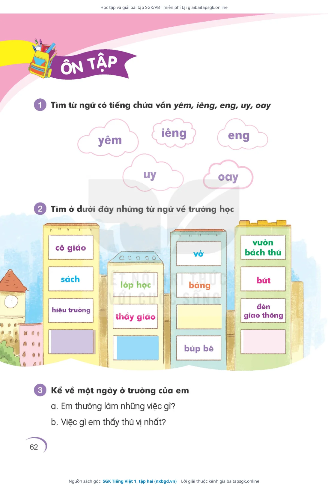 Trang 63 sách giáo khoa SGK Tiếng Việt 1, tập hai thu nhỏ