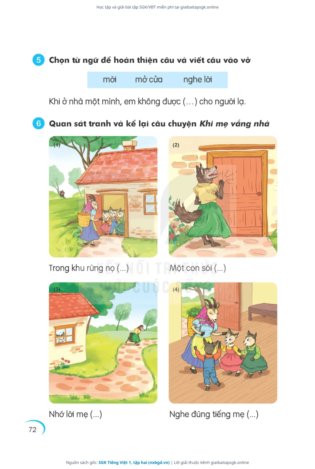 Trang 73 sách giáo khoa SGK Tiếng Việt 1, tập hai thu nhỏ