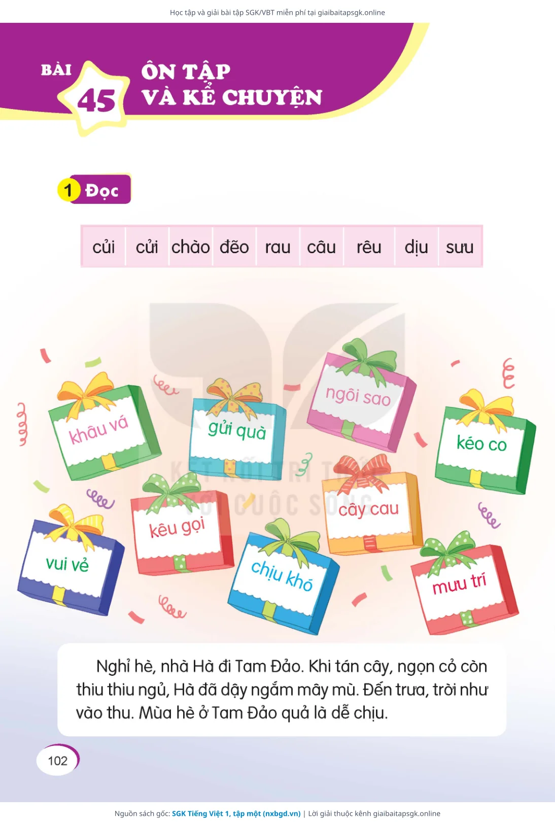 Trang 103 sách giáo khoa SGK Tiếng Việt 1, tập một thu nhỏ