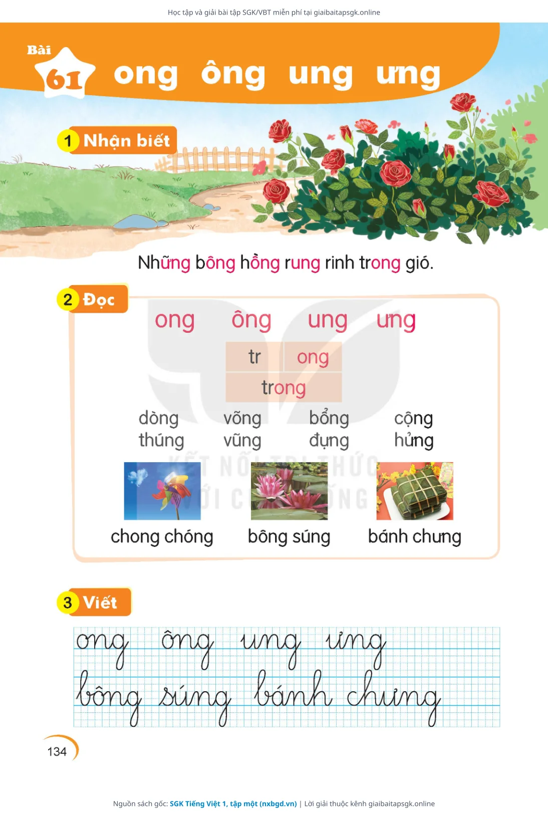 Trang 135 sách giáo khoa SGK Tiếng Việt 1, tập một thu nhỏ