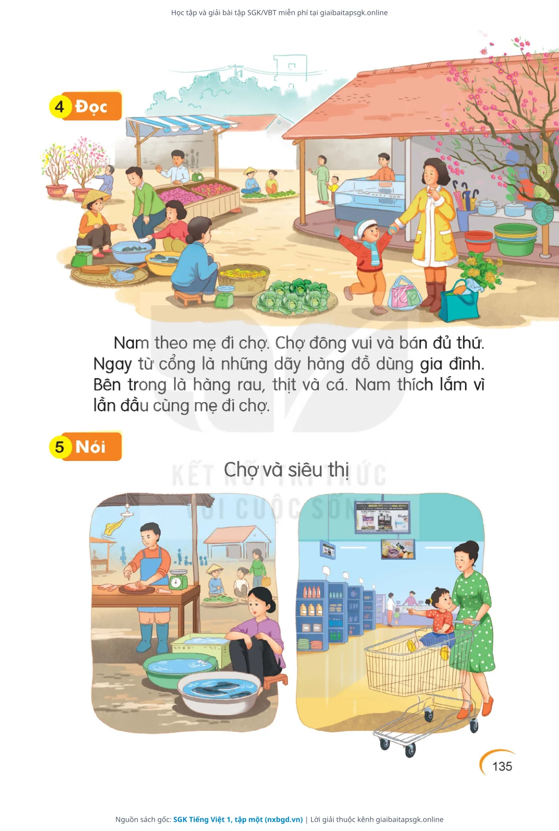Trang 136 sách giáo khoa SGK Tiếng Việt 1, tập một thu nhỏ