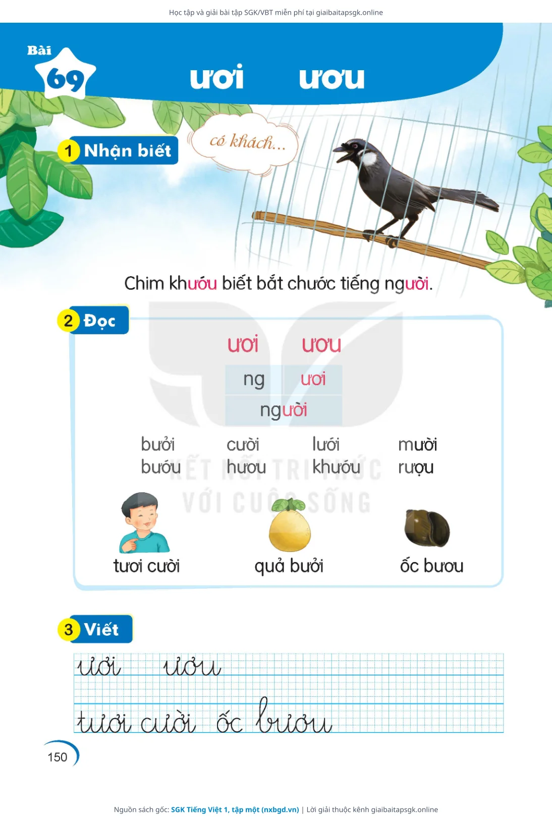 Trang 150 sách giáo khoa SGK Tiếng Việt 1, tập một bản chuẩn
