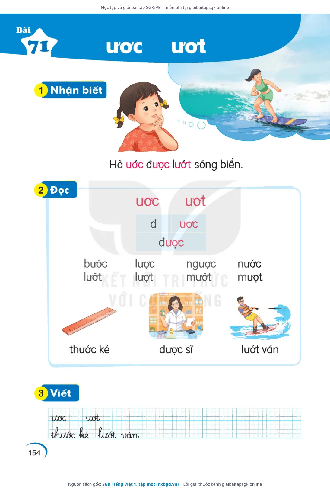 Trang 154 sách giáo khoa SGK Tiếng Việt 1, tập một bản chuẩn