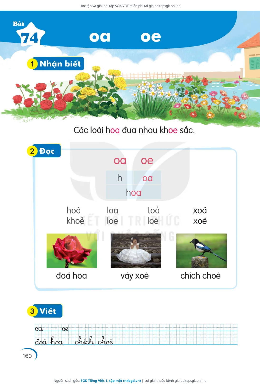 Trang 161 sách giáo khoa SGK Tiếng Việt 1, tập một thu nhỏ