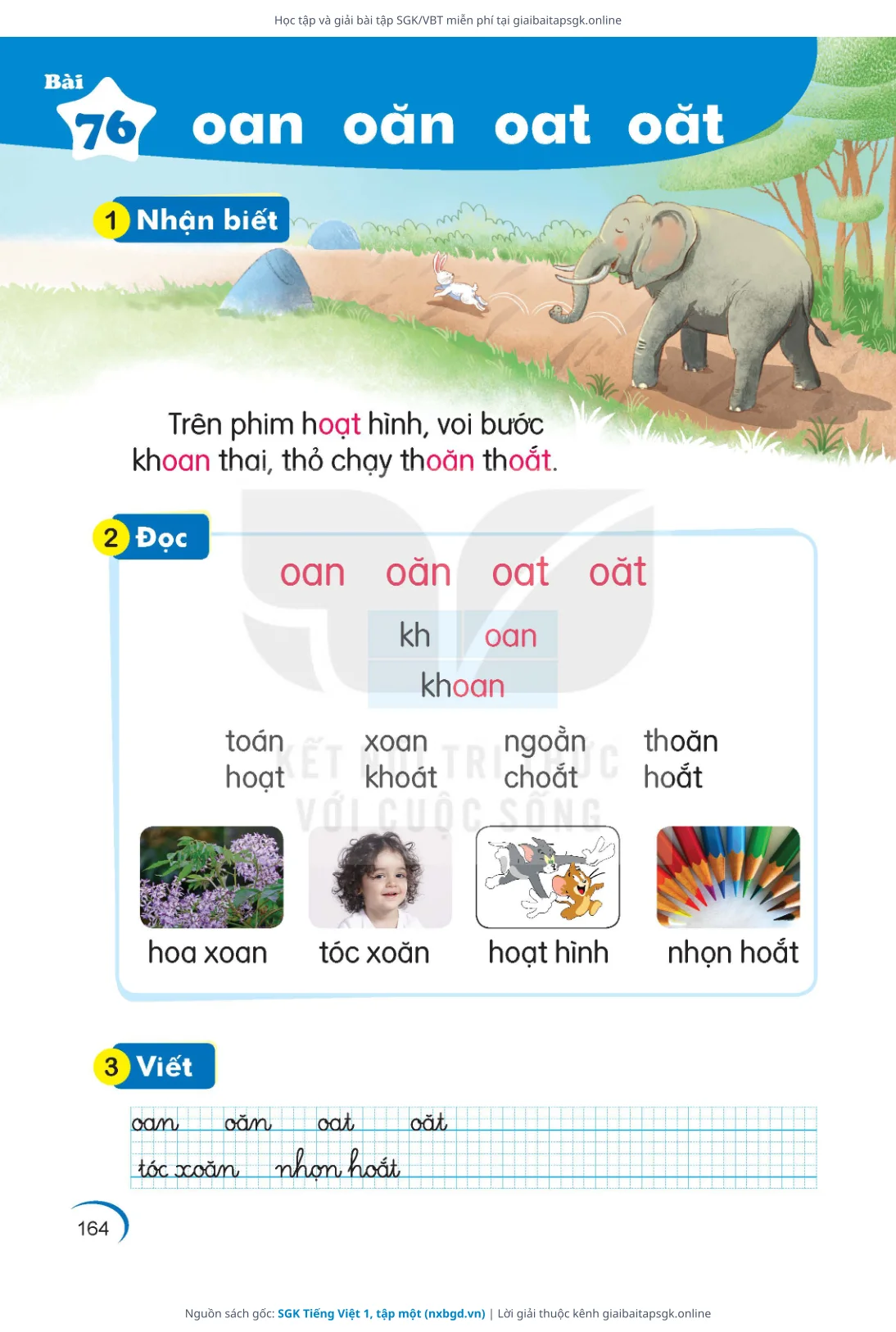 Trang 165 sách giáo khoa SGK Tiếng Việt 1, tập một thu nhỏ