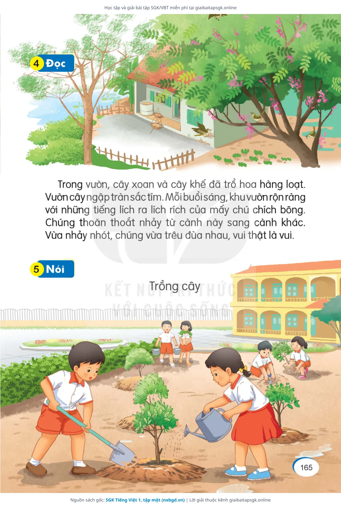 Trang 166 sách giáo khoa SGK Tiếng Việt 1, tập một thu nhỏ